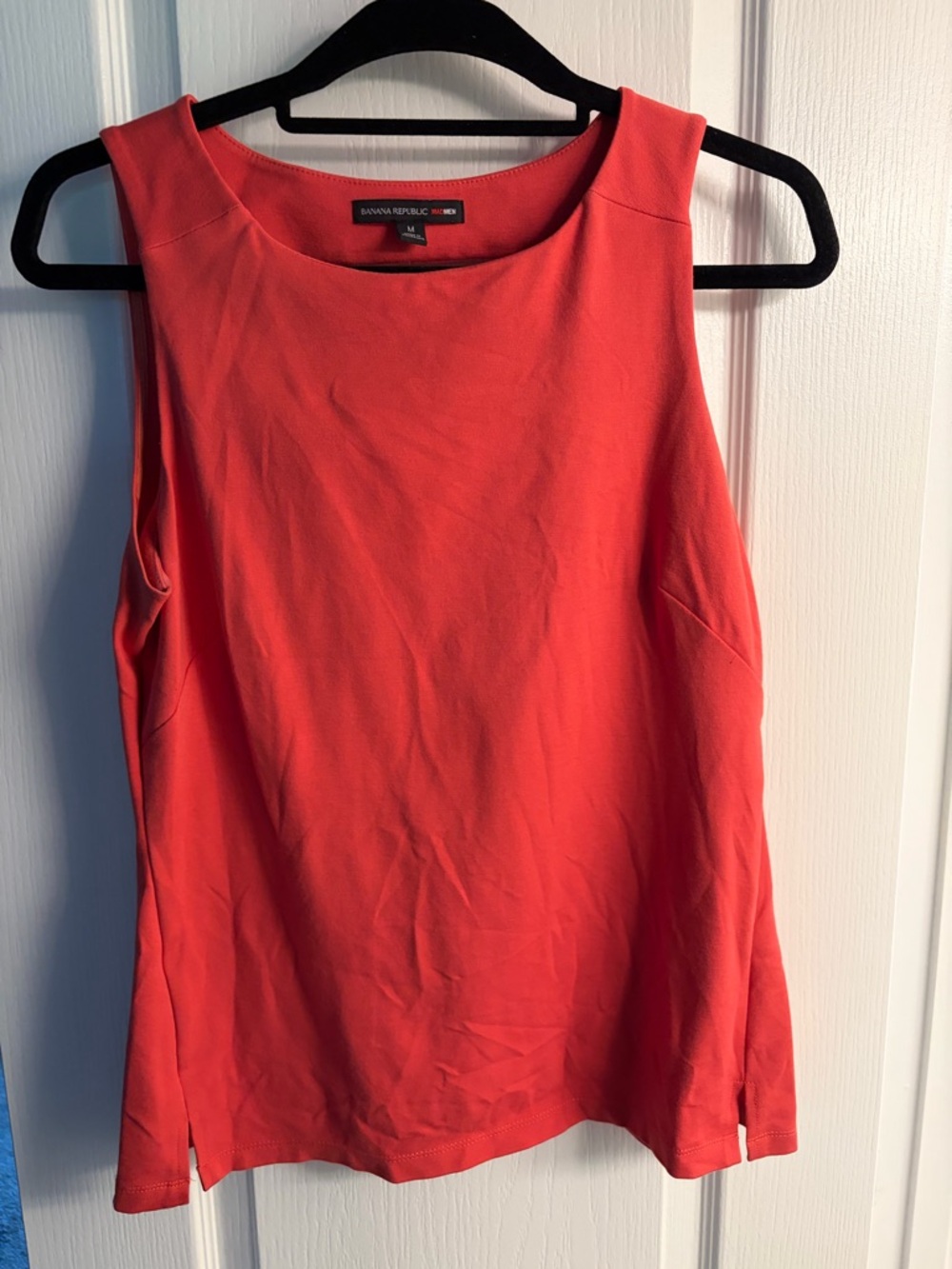 Banana Republic Coral Red Sleeveless Shell Top